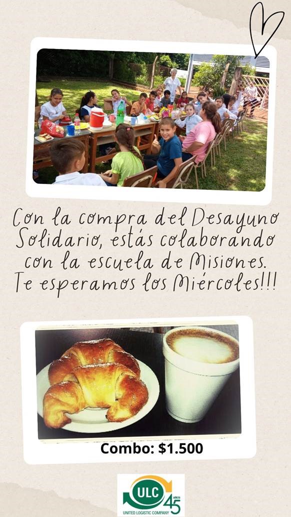 MIÉRCOLES - DESAYUNO SOLIDARIO